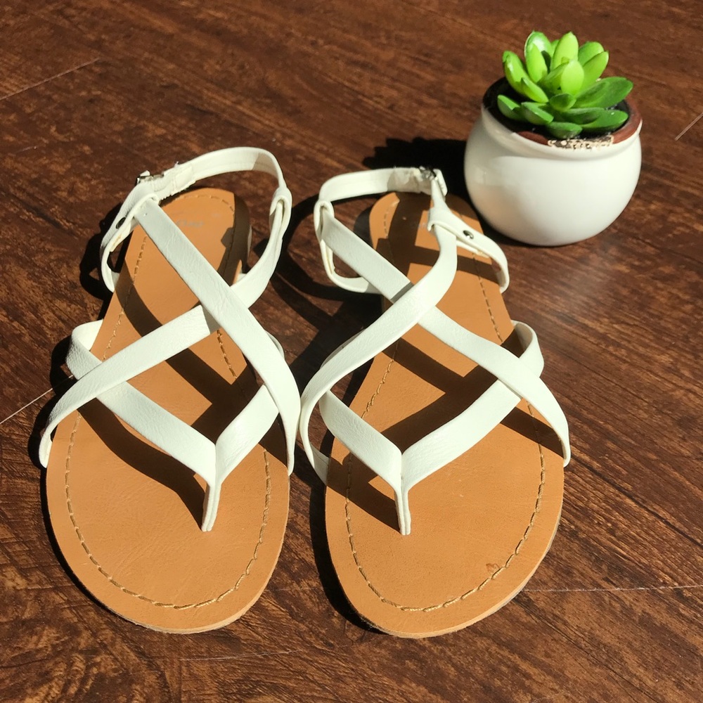 White Strap Sandals  (Gap)